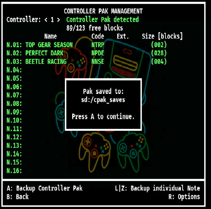 Backup Controller Pak