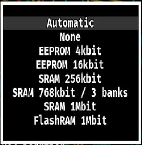 Manual savetype options menu