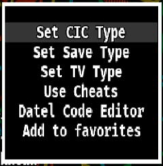 ROM advanced options menu